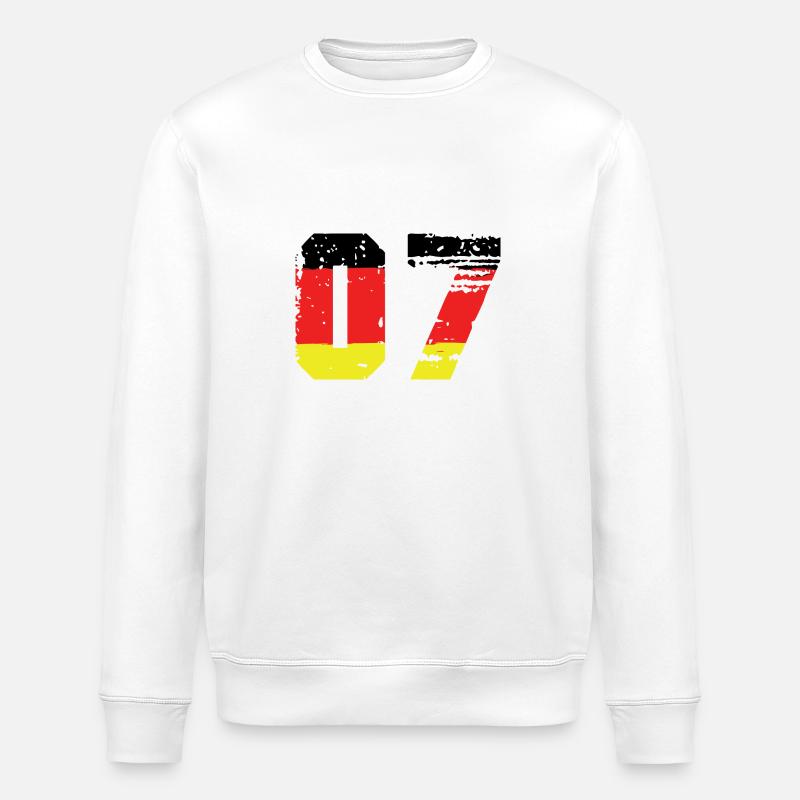 7 Numéro Allemagne Jersey - Sweat bio ROLLER Stanley/Stella Unisexe - blanc