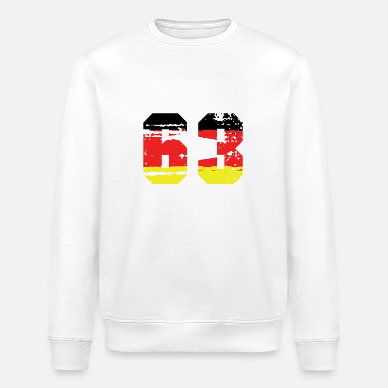 63 Number Germany Jersey - Stanley/Stella ROLLER Unisex Organic Sweatshirt - white