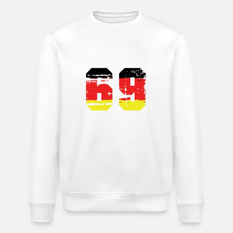 69 Number Germany Jersey - Stanley/Stella ROLLER Unisex Organic Sweatshirt - white