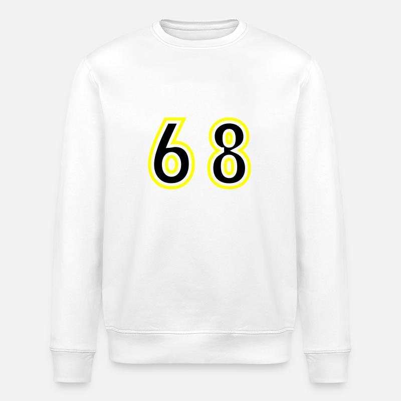 68 Number College - Stanley/Stella ROLLER Unisex Organic Sweatshirt - white