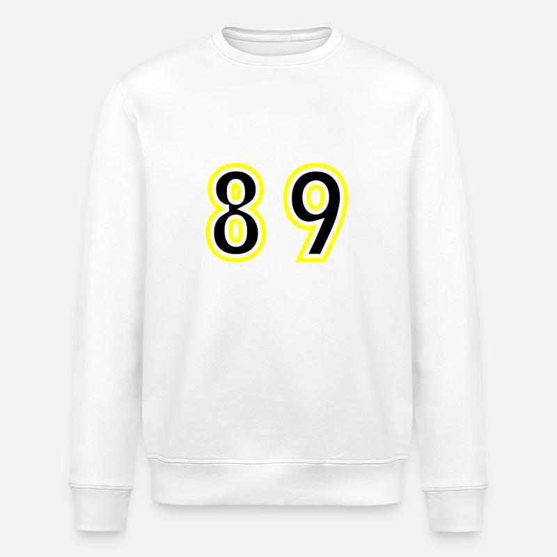 89 Zahl College - Stanley/Stella Unisex Bio-Sweatshirt ROLLER - Weiß