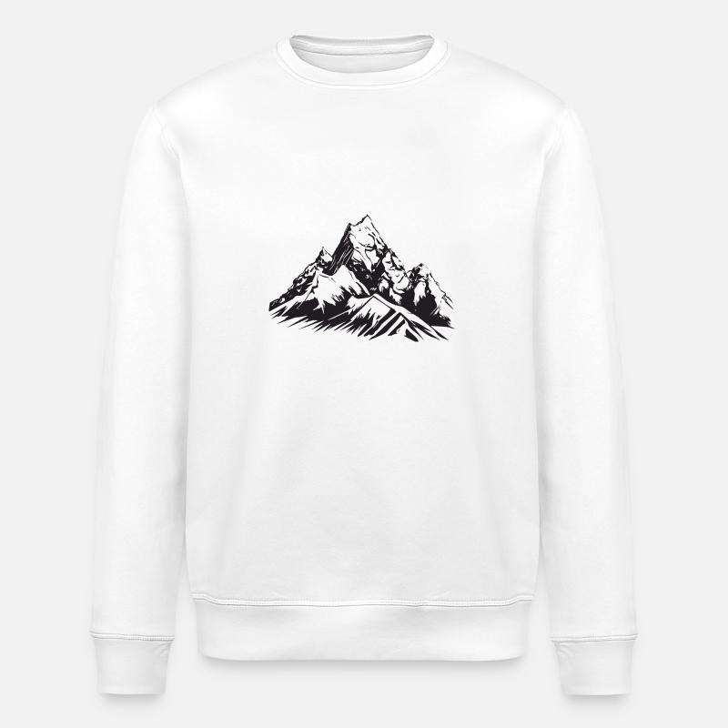 Berge Alpen Natur - Stanley/Stella Unisex Bio-Sweatshirt ROLLER - Weiß