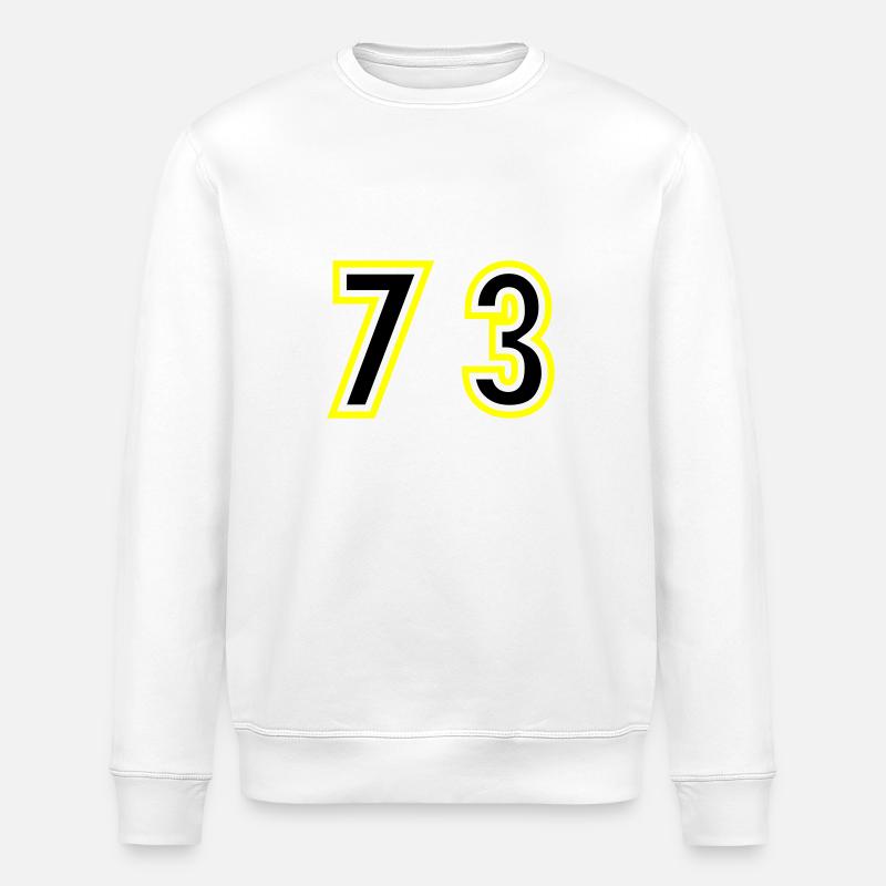 73 Zahl College - Stanley/Stella Unisex Bio-Sweatshirt ROLLER - Weiß