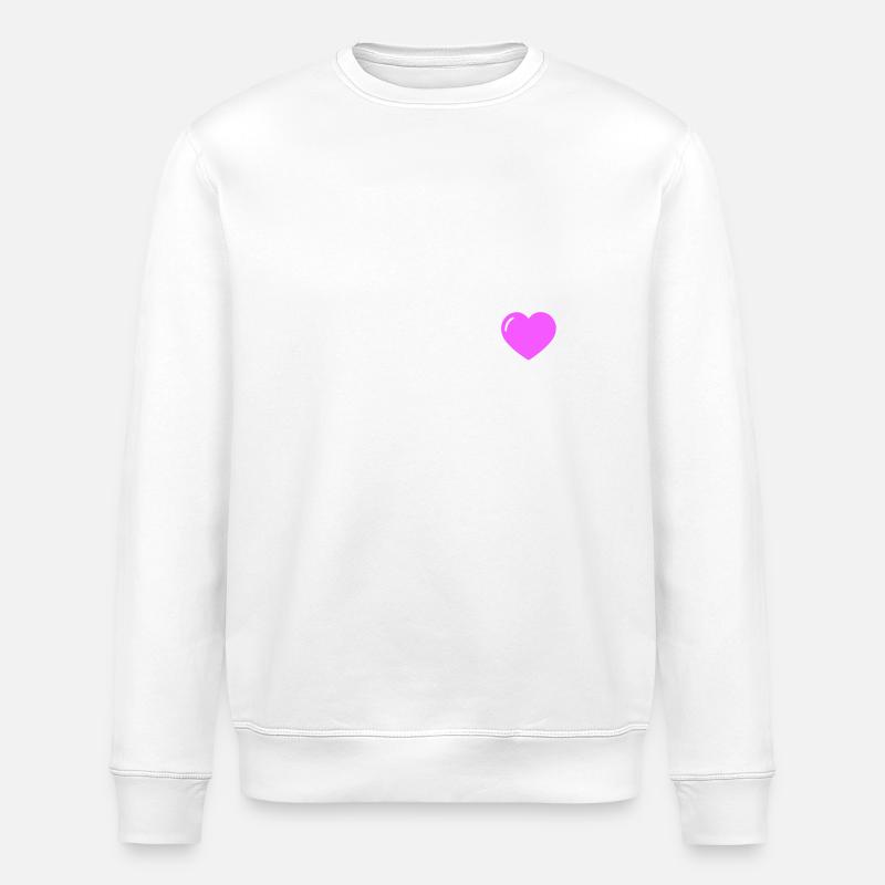 Coeur d’amour - Sweat bio ROLLER Stanley/Stella Unisexe - blanc