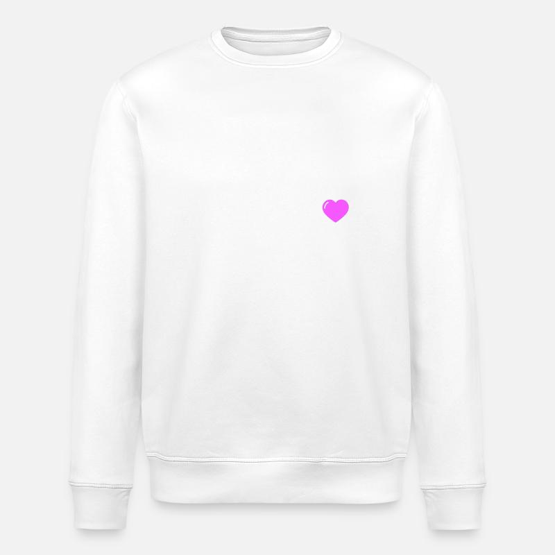 Unikat Herz - Stanley/Stella Unisex Bio-Sweatshirt ROLLER - Weiß