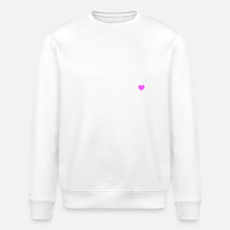 Coeur en édition limitée - Sweat bio ROLLER Stanley/Stella Unisexe - blanc