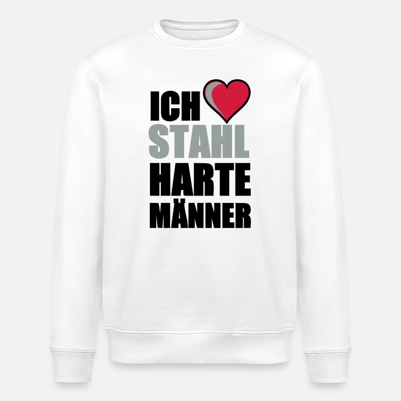 Stahlharte Männer Geschenk - Stanley/Stella Unisex Bio-Sweatshirt ROLLER - Weiß