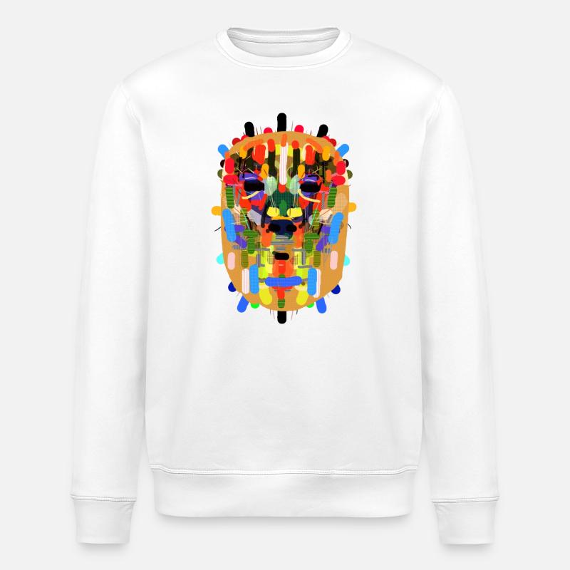 Brasilien Maske - Stanley/Stella Unisex Bio-Sweatshirt ROLLER - Weiß