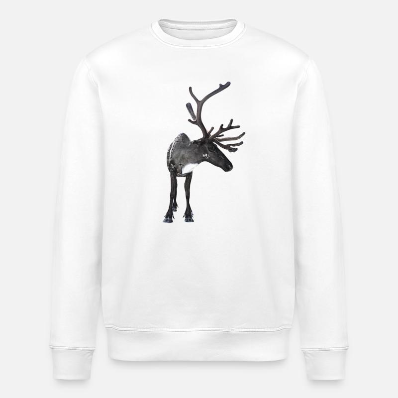 Rentier - Stanley/Stella Unisex Bio-Sweatshirt ROLLER - Weiß