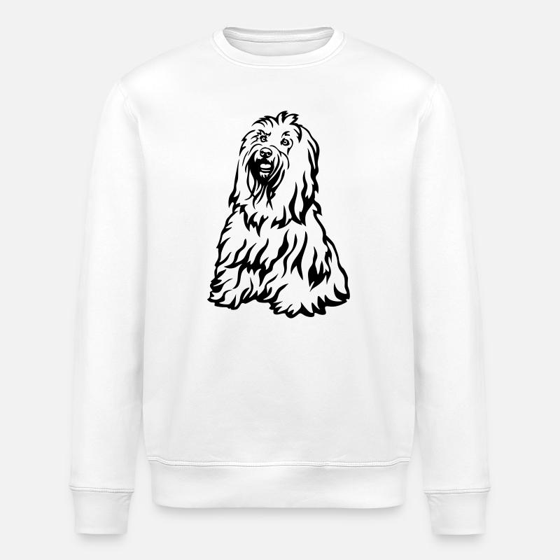 Tibet Terrier - Stanley/Stella Unisex Bio-Sweatshirt ROLLER - Weiß