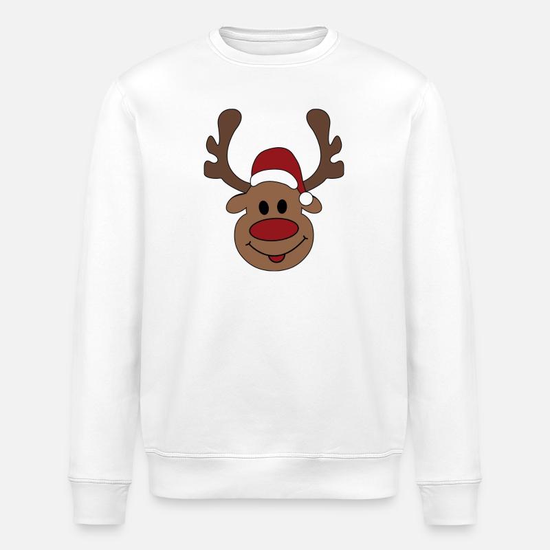 Lustige Weihnachten - Stanley/Stella Unisex Bio-Sweatshirt ROLLER - Weiß