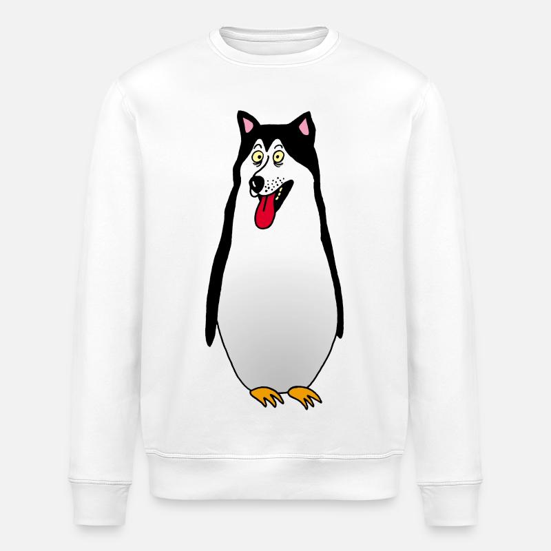 Chien pingouin - Sweat bio ROLLER Stanley/Stella Unisexe - blanc