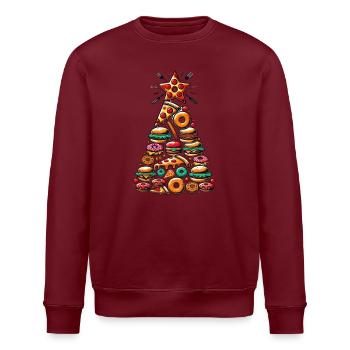 All I Want for XMas is Food - Fast Food Tannenbaum - Stanley/Stella Unisex Bio-Sweatshirt ROLLER - Weiß - Vorne - Nik (191cm)