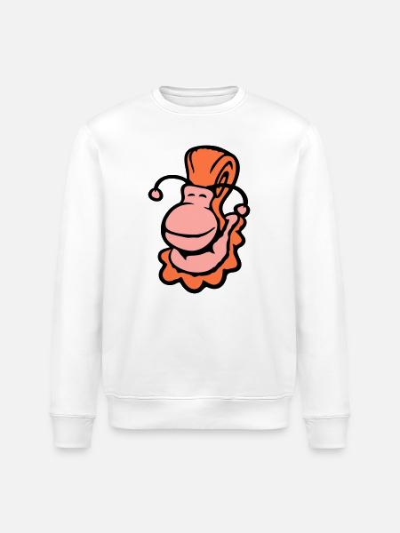 snail shell snail slug smiles sweetly - Stanley/Stella ROLLER Unisex Organic Sweatshirt - white