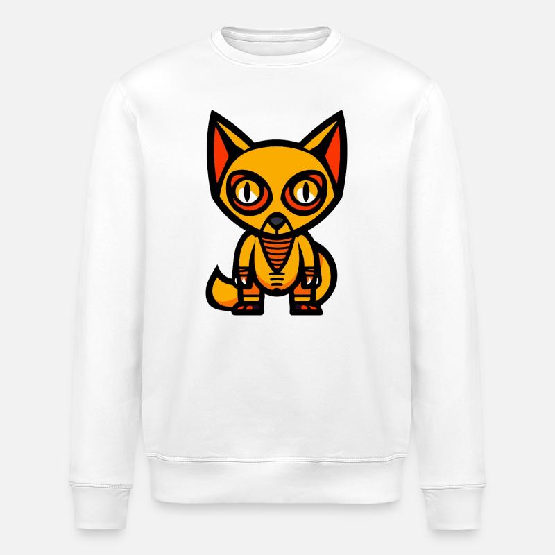 Fuchs Halloween Comic Lustig - Stanley/Stella Unisex Bio-Sweatshirt ROLLER - Weiß
