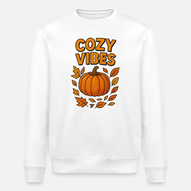 Kuschelige Herbststimmung Kürbis - Stanley/Stella Unisex Bio-Sweatshirt ROLLER - Weiß