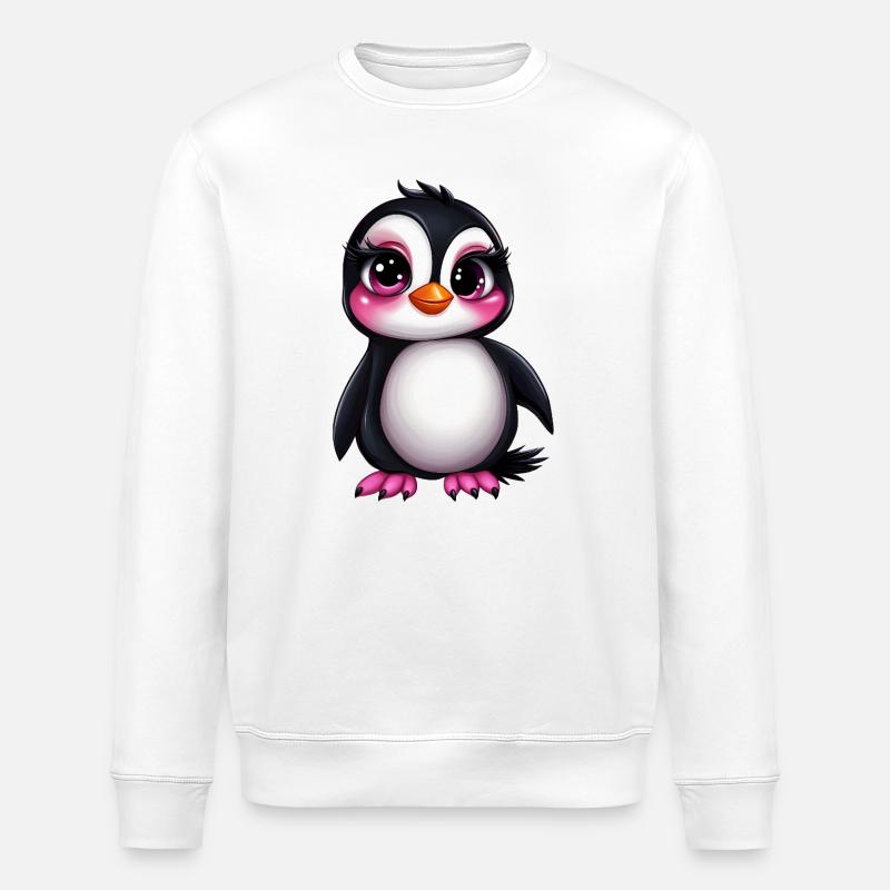 mignon pingouin :) - Sweat bio ROLLER Stanley/Stella Unisexe - blanc