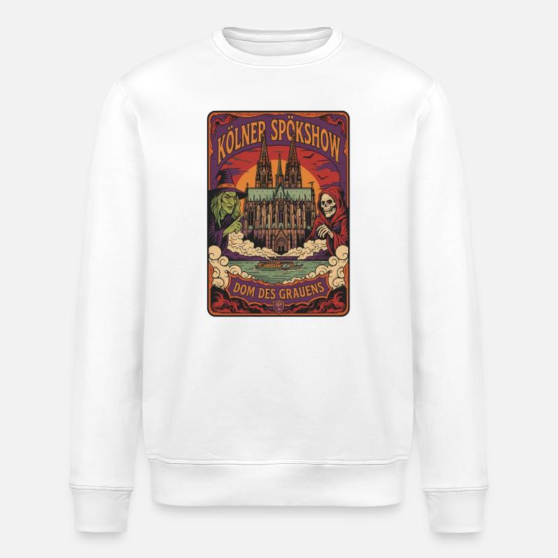 Cologne Spökshow Dom Grauen - Stanley/Stella ROLLER Unisex Organic Sweatshirt - white