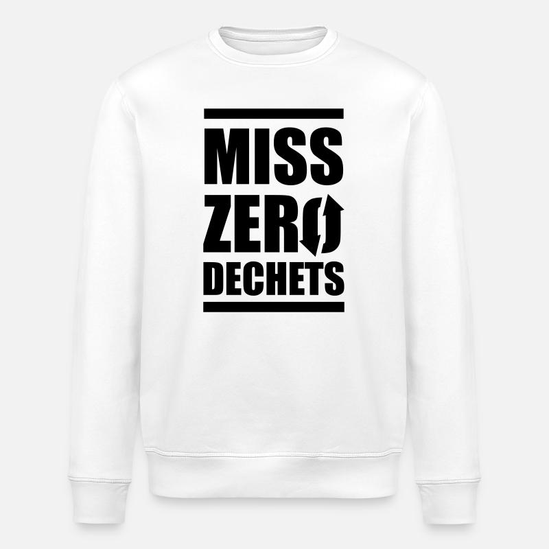Miss Zero Waste - Stanley/Stella ROLLER Unisex Organic Sweatshirt - white