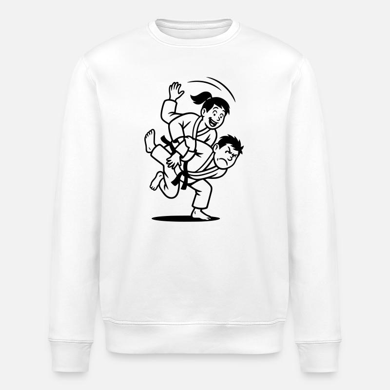 Lancer de judoka - Sweat bio ROLLER Stanley/Stella Unisexe - blanc