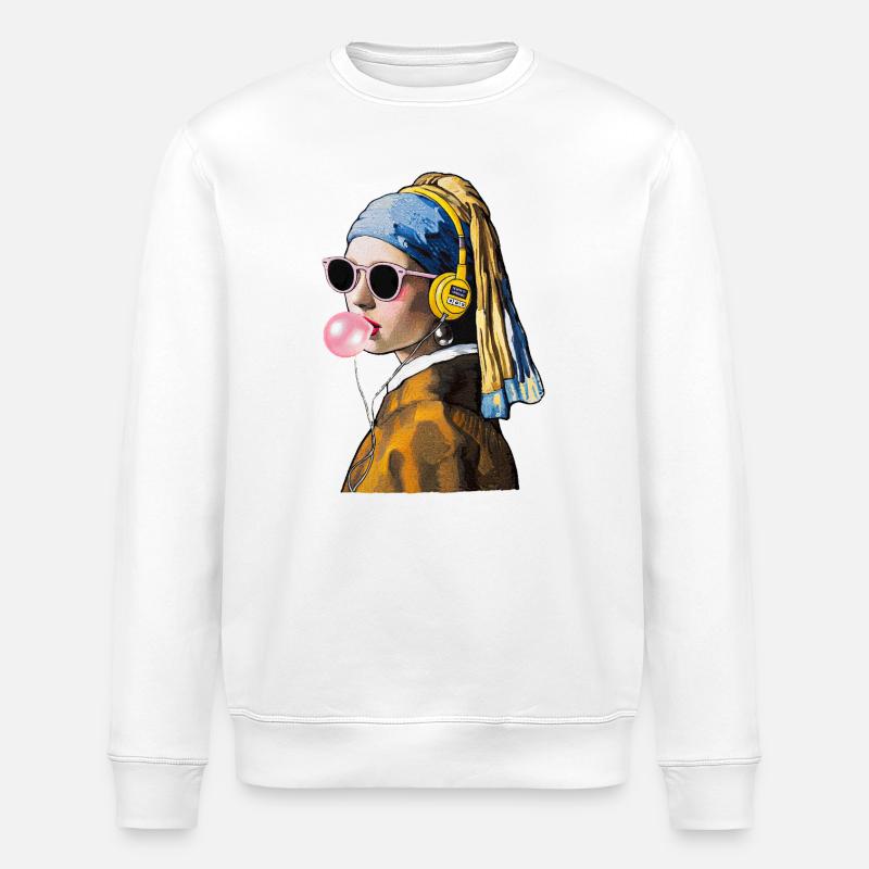 Mädchen Humur - Stanley/Stella Unisex Bio-Sweatshirt ROLLER - Weiß