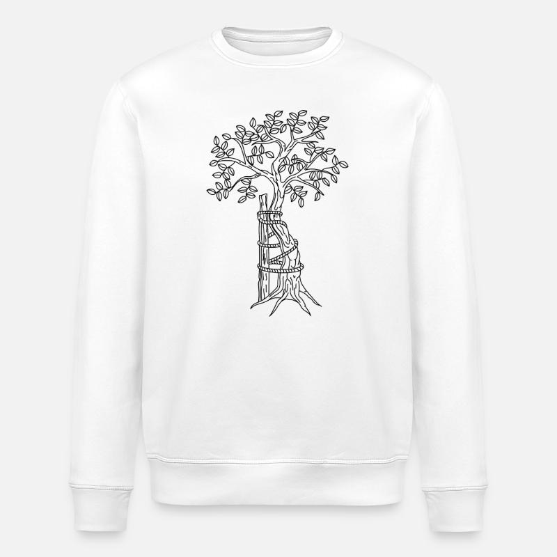 Bäumchen von Andry – schwarz - Stanley/Stella Unisex Bio-Sweatshirt ROLLER - Weiß