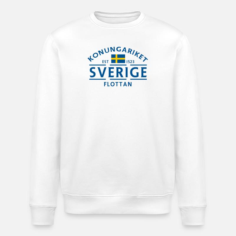 Emblem der schwedischen Marine - Stanley/Stella Unisex Bio-Sweatshirt ROLLER - Weiß