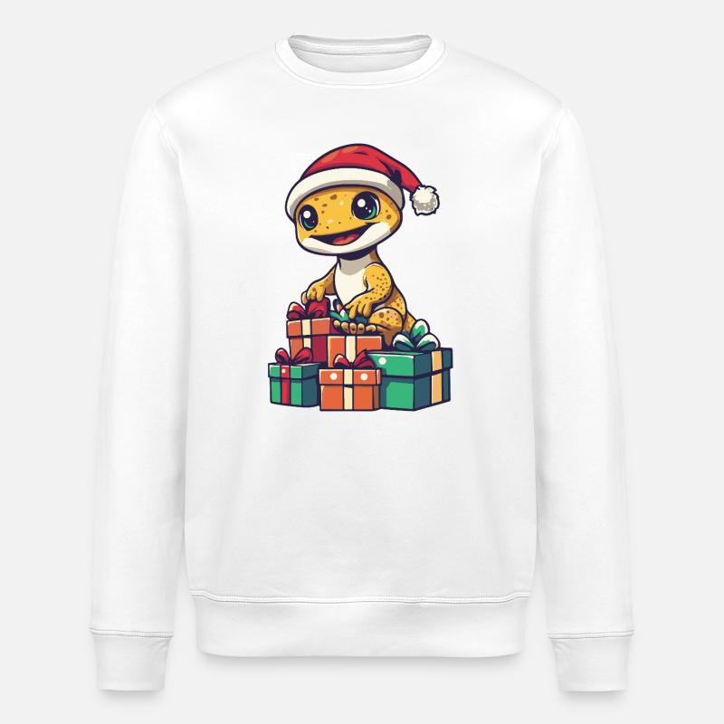 Cadeaux de Noël Gecko Lézard - Sweat bio ROLLER Stanley/Stella Unisexe - blanc