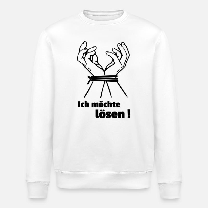 Ich möchte lösen  - Stanley/Stella Unisex Bio-Sweatshirt ROLLER - Weiß