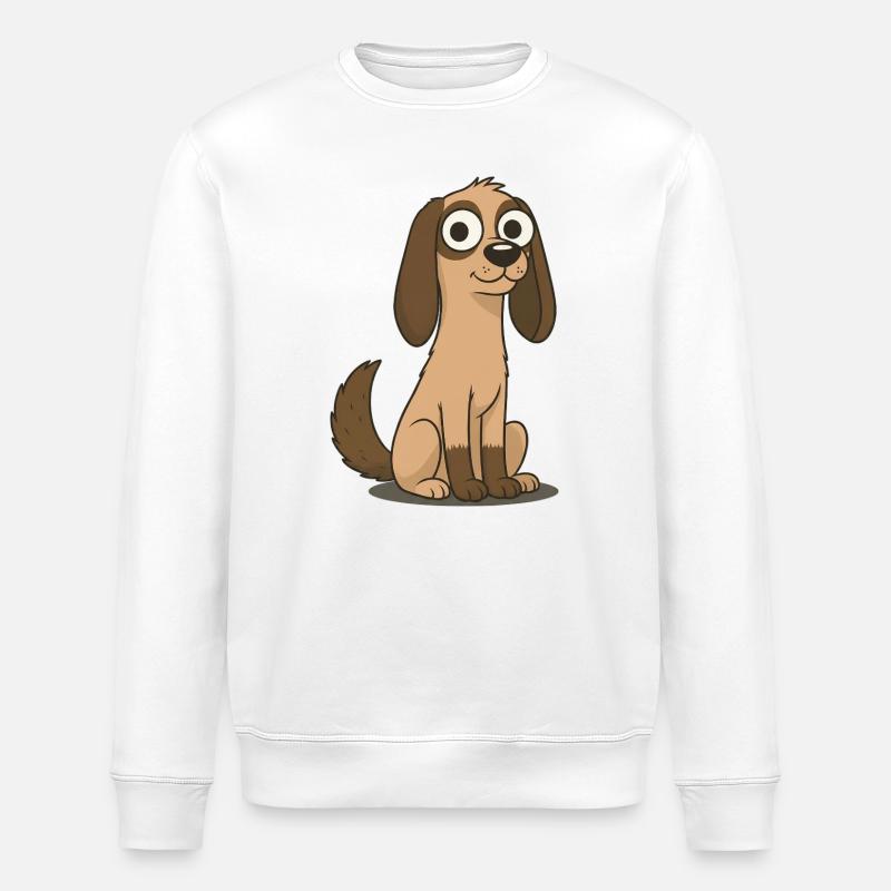 Curieux Beagle de dessins animés - Sweat bio ROLLER Stanley/Stella Unisexe - blanc