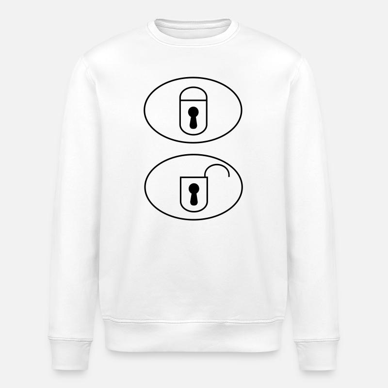 Car Remote Control Buttons - Stanley/Stella ROLLER Unisex Organic Sweatshirt - white