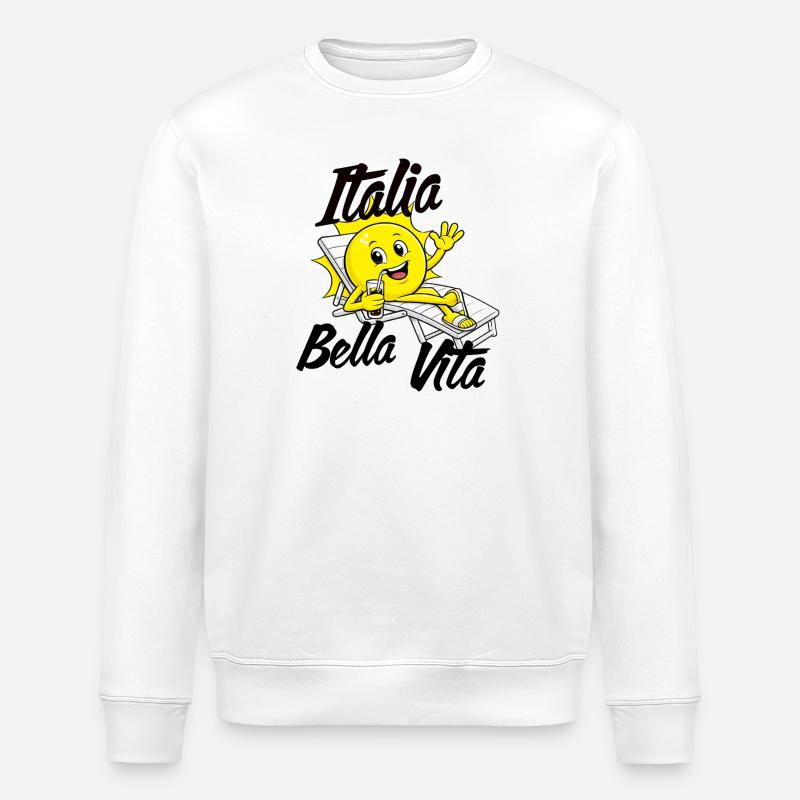 Urlaub in Italien - Stanley/Stella Unisex Bio-Sweatshirt ROLLER - Weiß