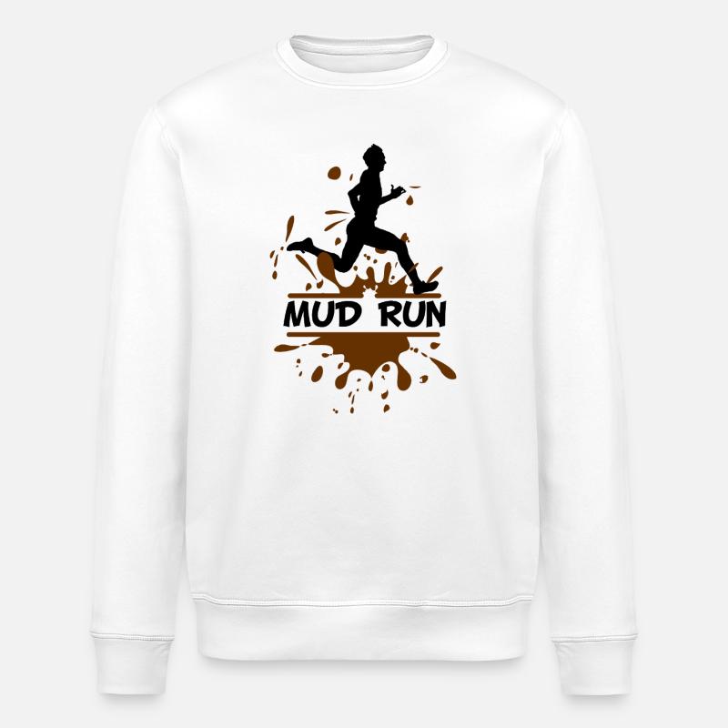Mud Run Man – Modder Runner - Sweat bio ROLLER Stanley/Stella Unisexe - blanc