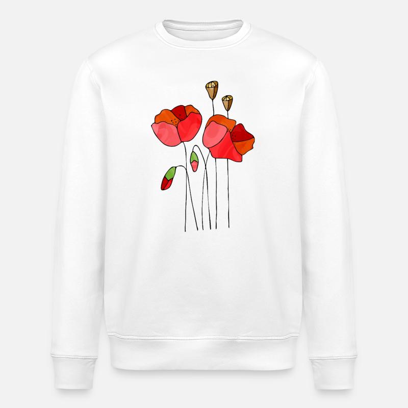Fleur - Sweat bio ROLLER Stanley/Stella Unisexe - blanc