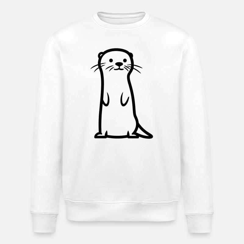 loutre - Sweat bio ROLLER Stanley/Stella Unisexe - blanc