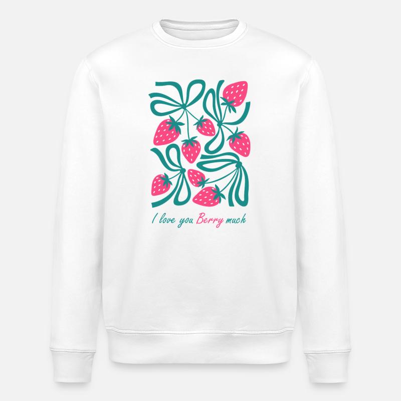 Reife Erdbeeren - Stanley/Stella Unisex Bio-Sweatshirt ROLLER - Weiß
