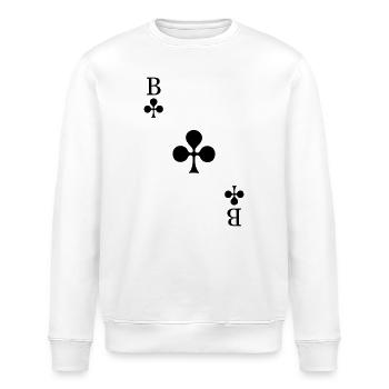 Kreuzbube Jeu de cartes à jouer Cross Jack Costume - Sweat bio ROLLER Stanley/Stella Unisexe - blanc - Devant - Nik (191cm)