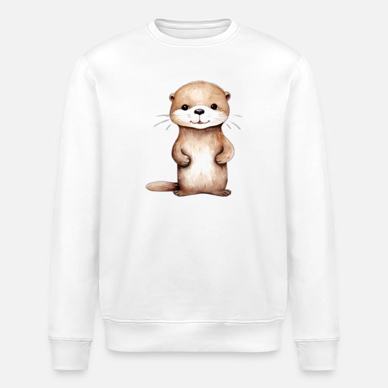 Otter Otterklasse - Stanley/Stella Unisex Bio-Sweatshirt ROLLER - Weiß