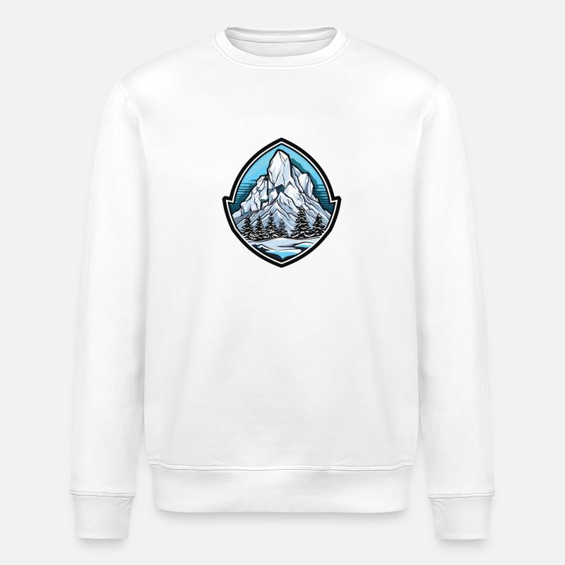 Berge Mountains - Stanley/Stella Unisex Bio-Sweatshirt ROLLER - Weiß