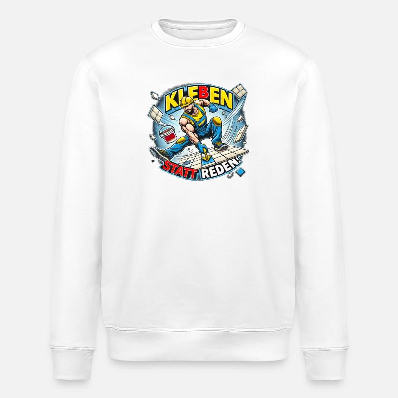 Kleben statt Reden - Stanley/Stella Unisex Bio-Sweatshirt ROLLER - Weiß
