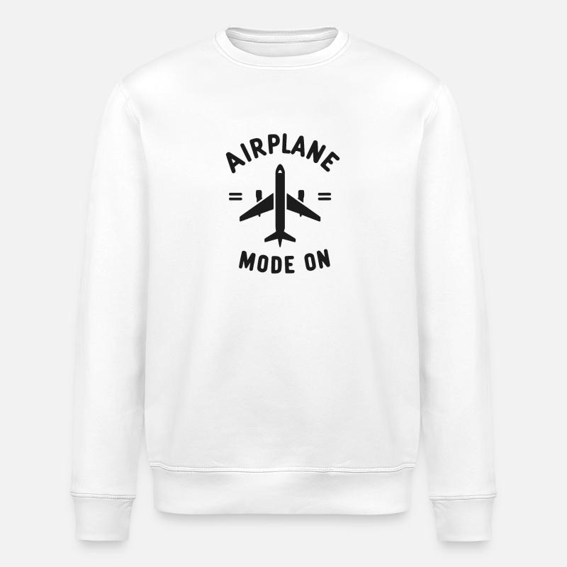 Flugzeugmodus Ein - Stanley/Stella Unisex Bio-Sweatshirt ROLLER - Weiß