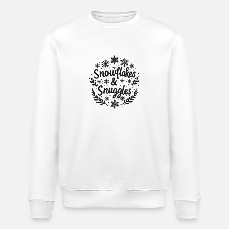 Flocons de neige et câlins - Sweat bio ROLLER Stanley/Stella Unisexe - blanc