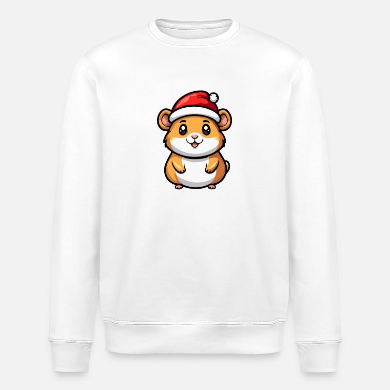 Noël hamster - Sweat bio ROLLER Stanley/Stella Unisexe - blanc