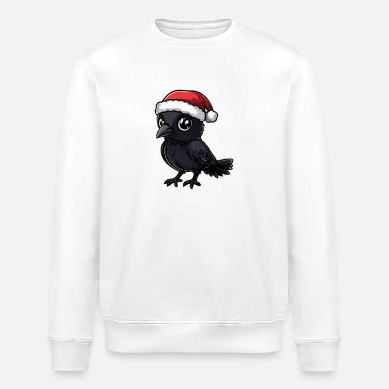 Rabe Krähe Weihnachten - Stanley/Stella Unisex Bio-Sweatshirt ROLLER - Weiß