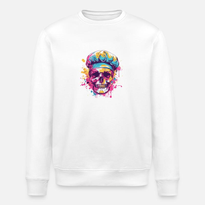Koch Totenkopf - Stanley/Stella Unisex Bio-Sweatshirt ROLLER - Weiß