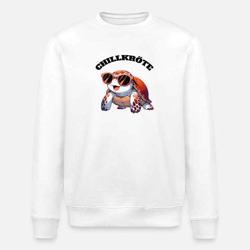 Chill Toad Turtle - Stanley/Stella ROLLER Unisex Organic Sweatshirt - white
