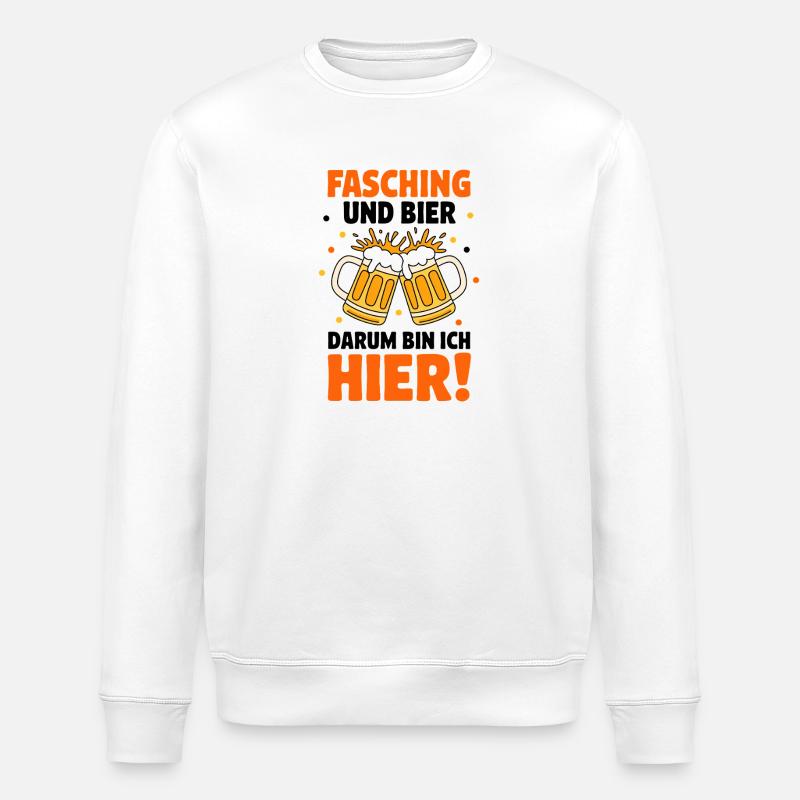 Carnival and Beer Carnival - Stanley/Stella ROLLER Unisex Organic Sweatshirt - white