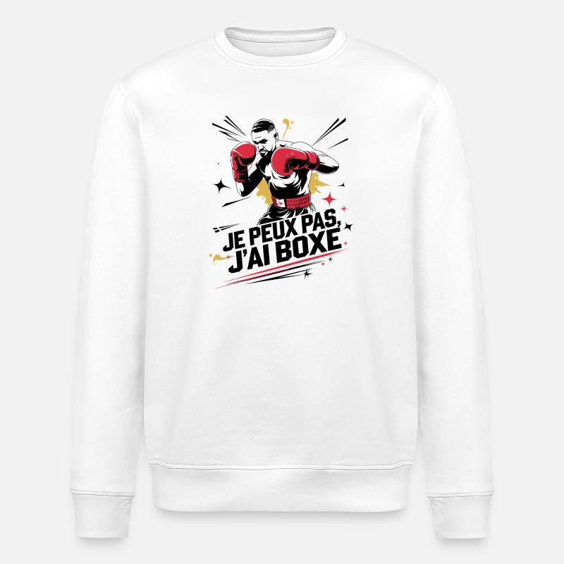 Je peux pas j'ai boxe - Sweat bio ROLLER Stanley/Stella Unisexe - blanc