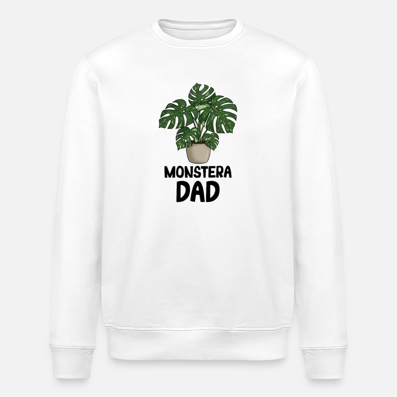 Monstera Dad - Stanley/Stella Unisex Bio-Sweatshirt ROLLER - Weiß