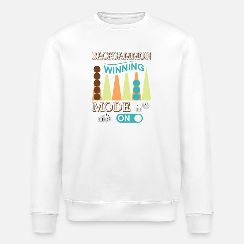 Backgammon Spiel - Stanley/Stella Unisex Bio-Sweatshirt ROLLER - Weiß